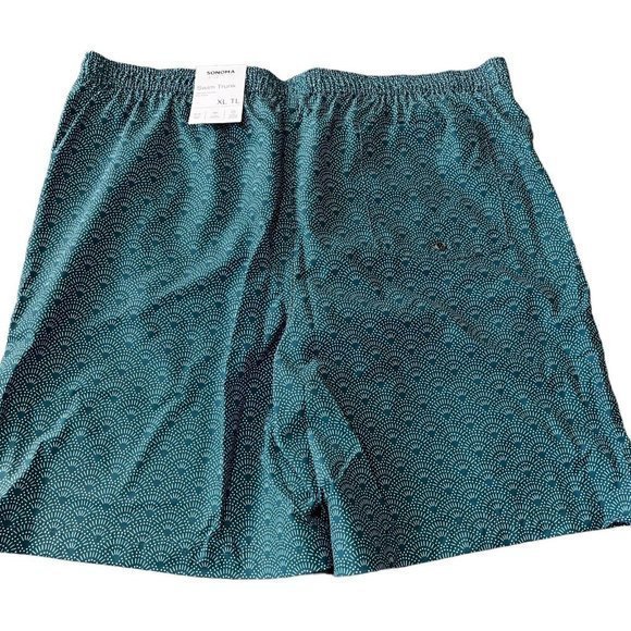 Sonoma Mens Wave Geo Swim Trunks Size XL TL NWT Blue Swim Trunks - Picture 5 of 8